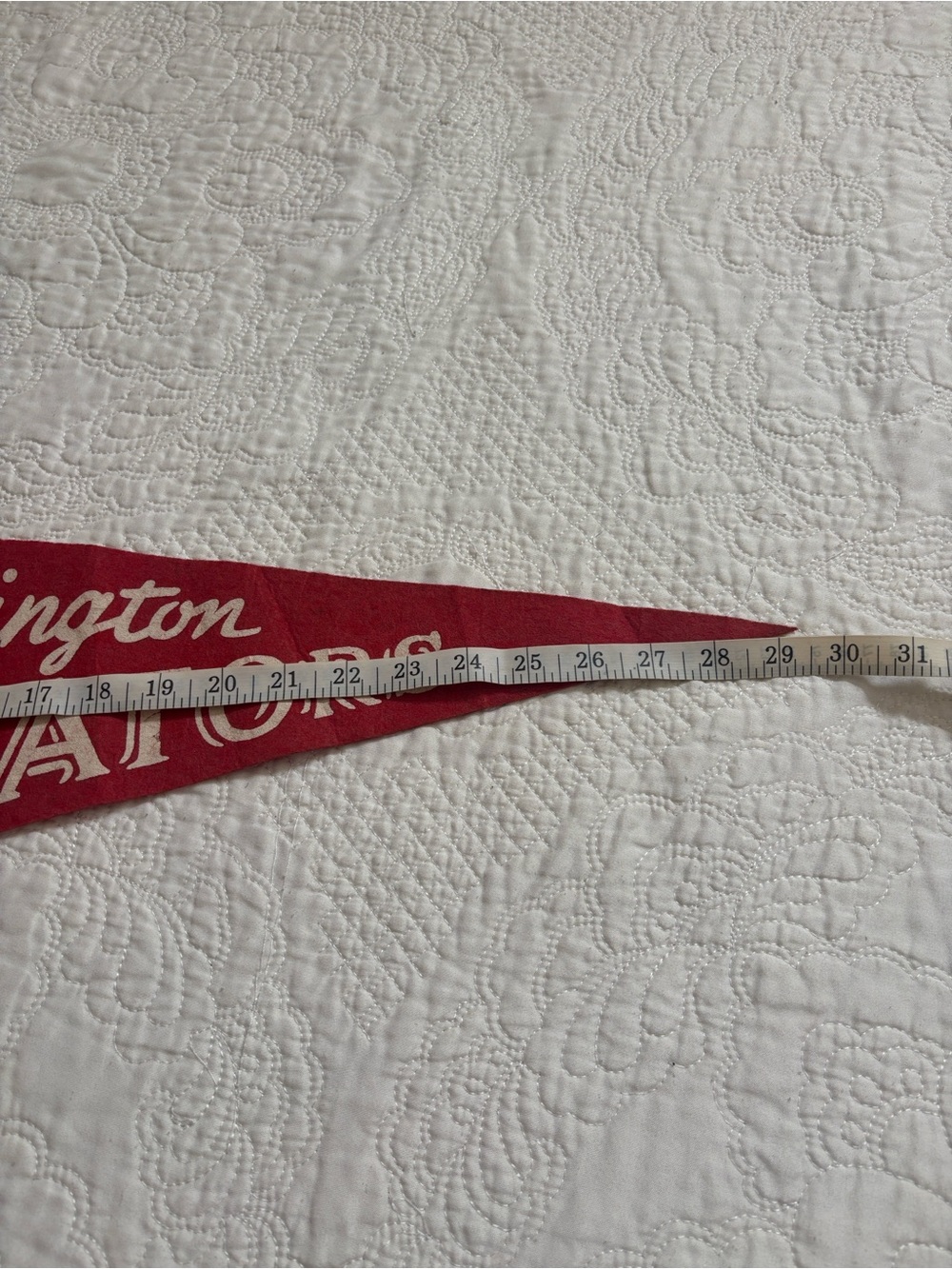 Vintage Washington Senators baseball souvenir red felt pennant capital graphics - Picture 8 of 11